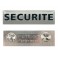 Metalskilt "SECURITE" m. pin.